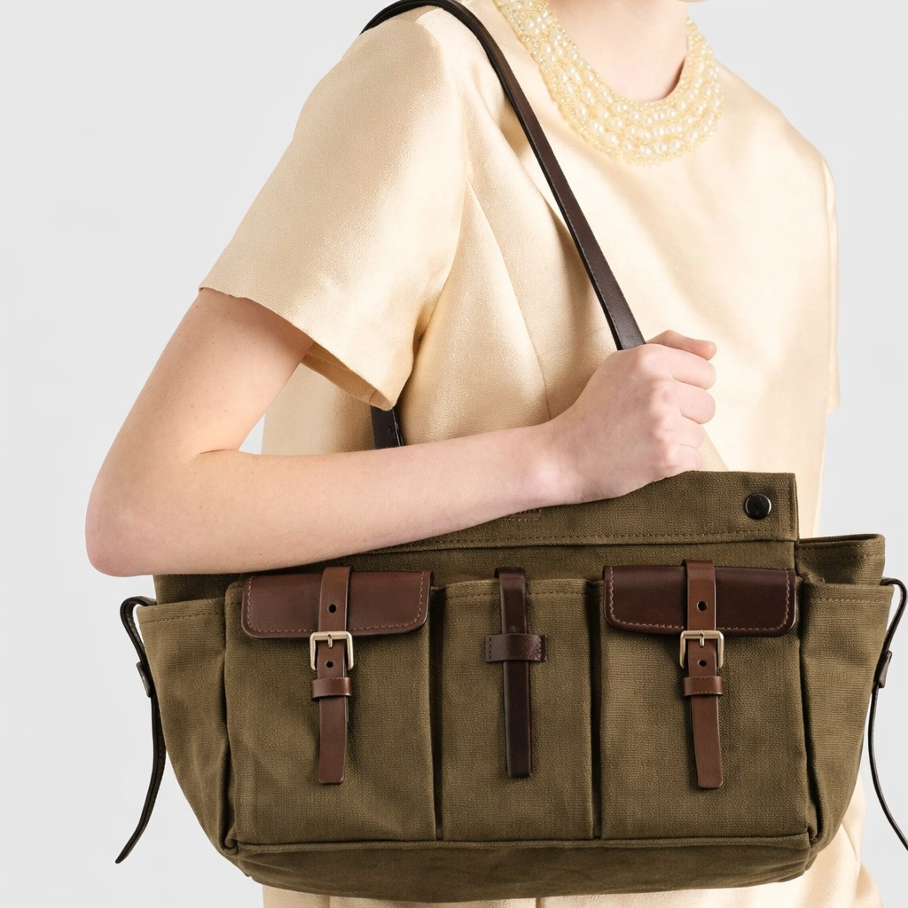 Women Bags Green - Canvas Handbag for Women Shoulder Bag