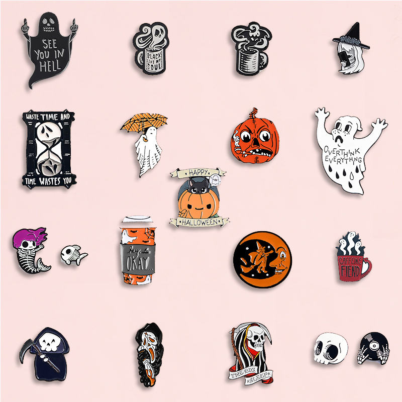 Women Bags Jeans - Happy Halloween Men Pin Trick Hoặc