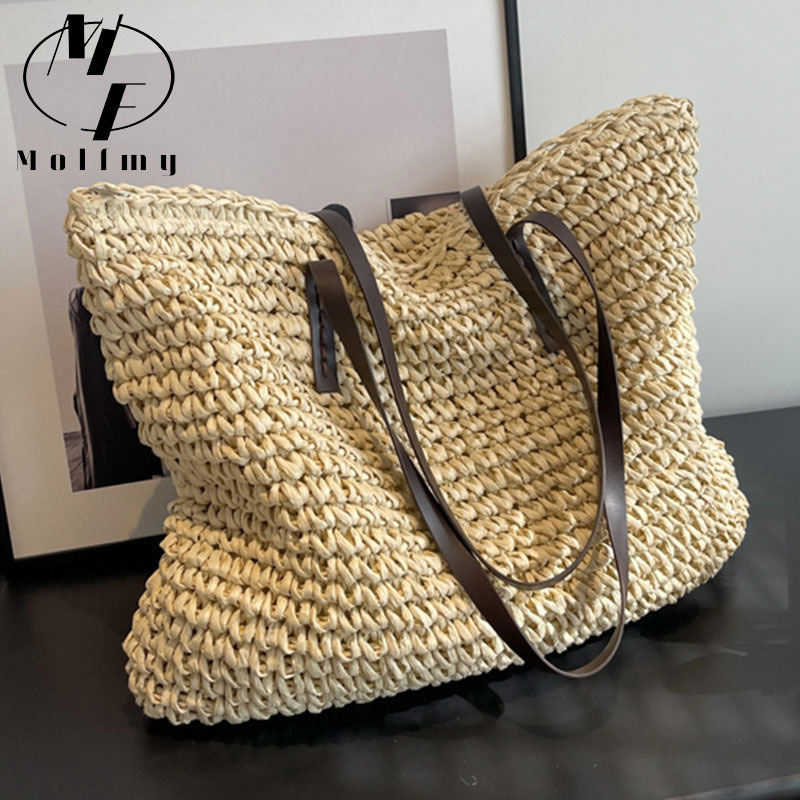 Women Bags Offers - Straw Woven Tote Bags Casual Large