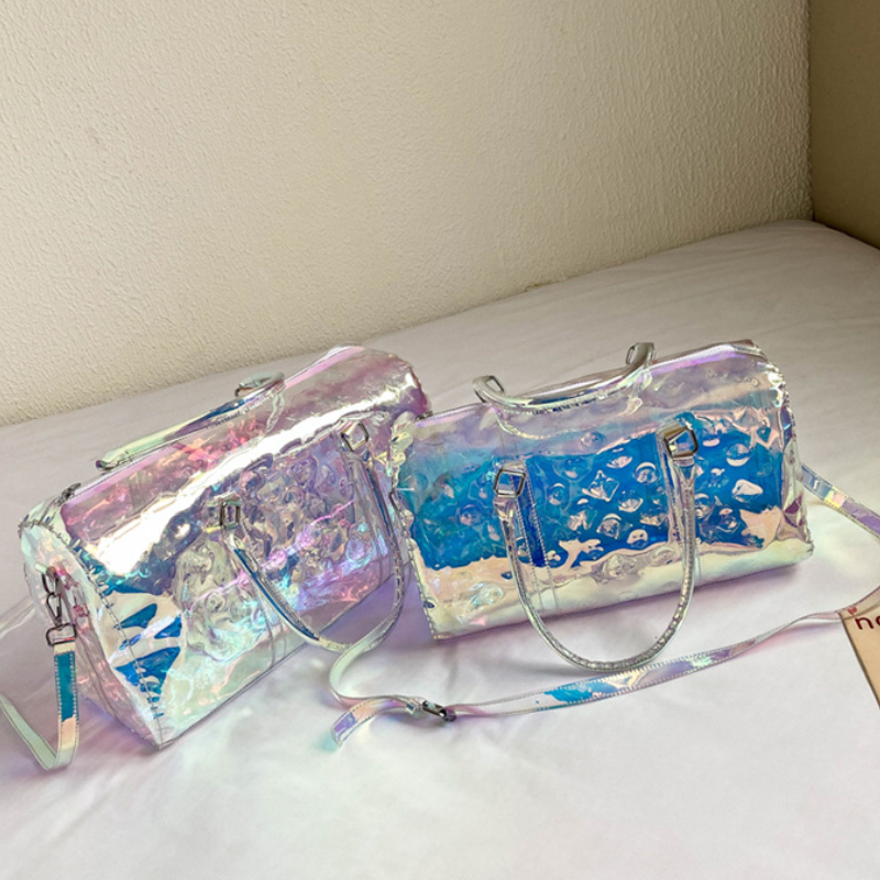 Women Bags Offers - Fashion Colorful Transparent Jelly Bag Laser