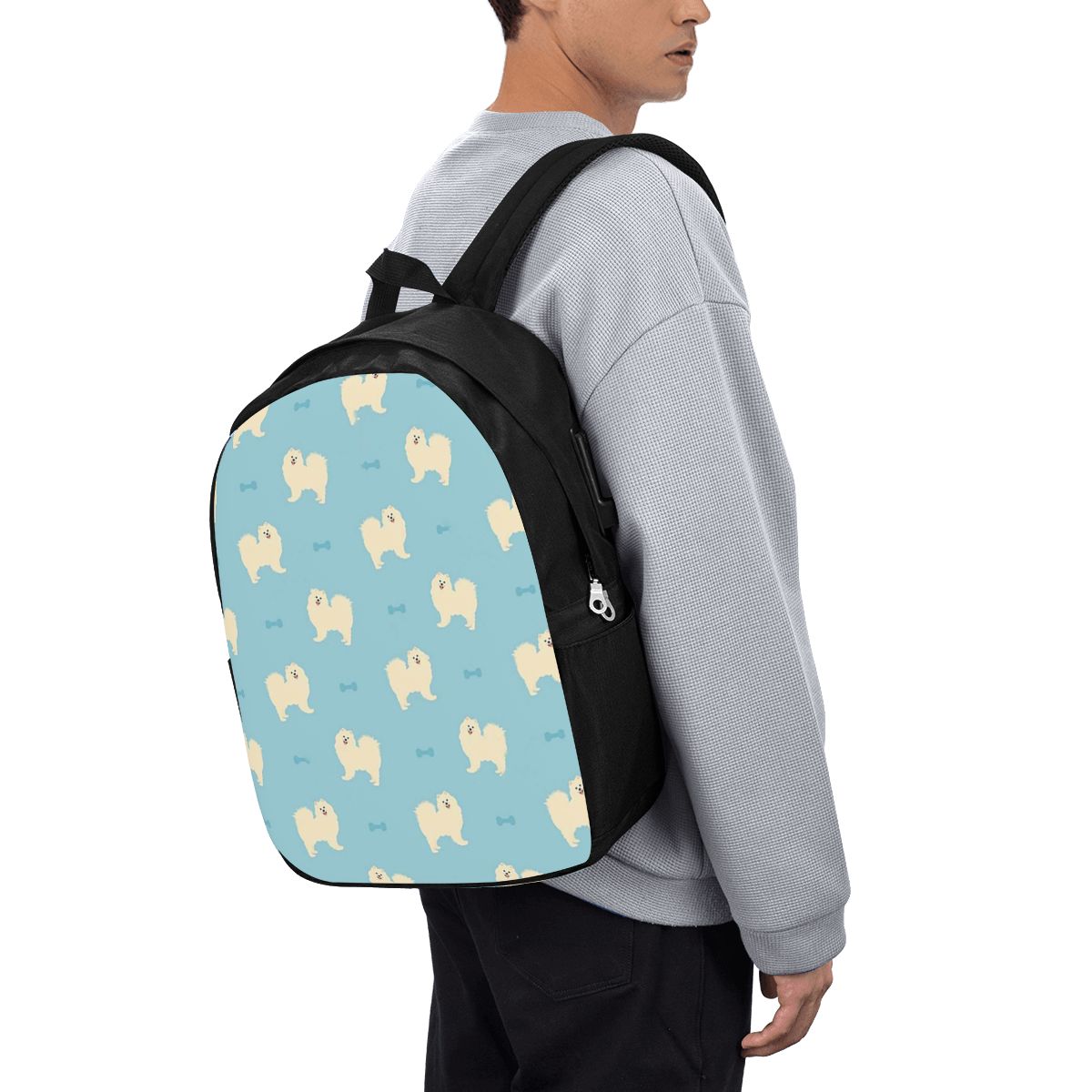 Women Bags Laptop - Samoyed Dog Backpack Travel Notebook Bag