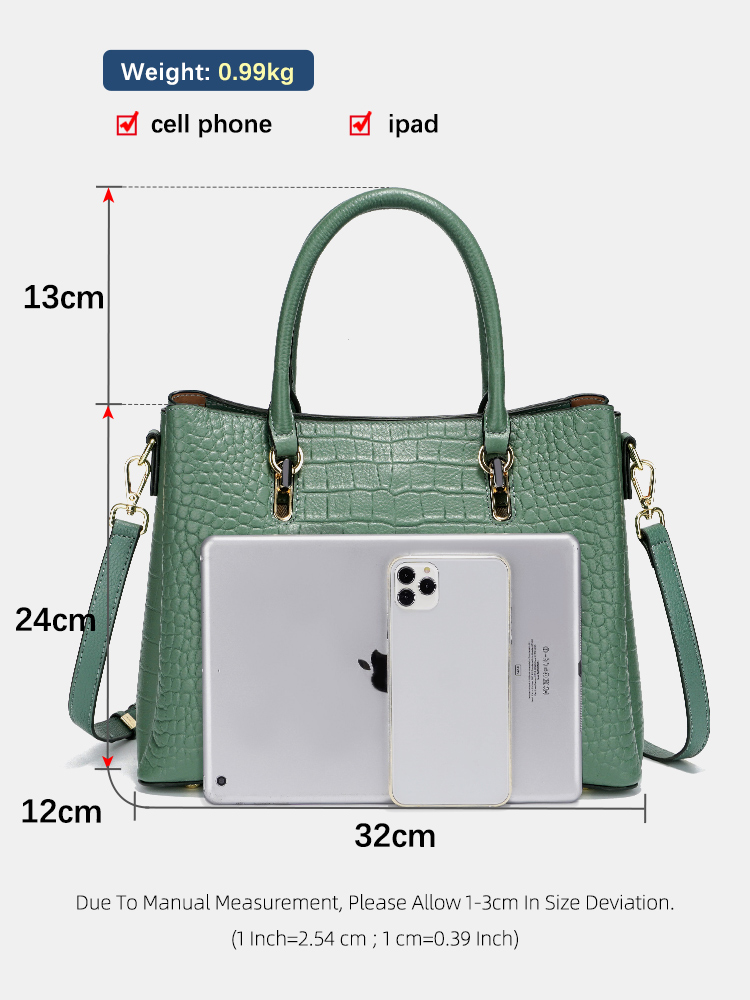 Zency Women's Genuine Leather  - đánh giá và giá Women Bags Green
