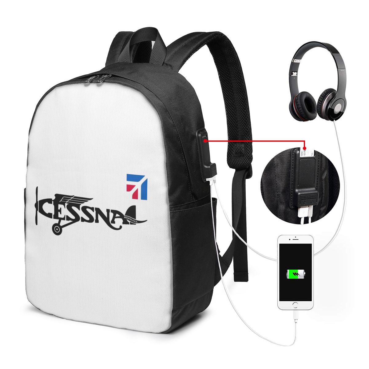 Cessna Logo Backpack Travel No - đánh giá và giá Women Bags Laptop