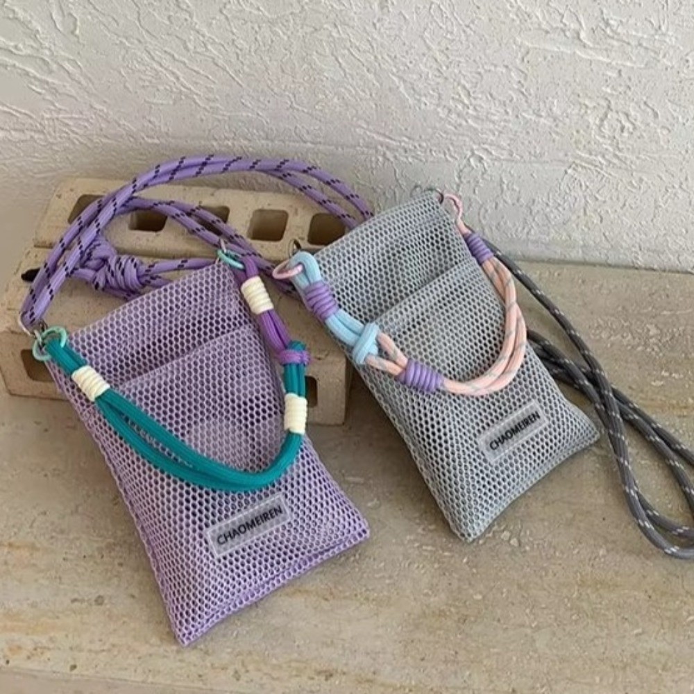 Colorful Braided Strap Mesh Cr - đánh giá và giá Phone Bag Crossbody