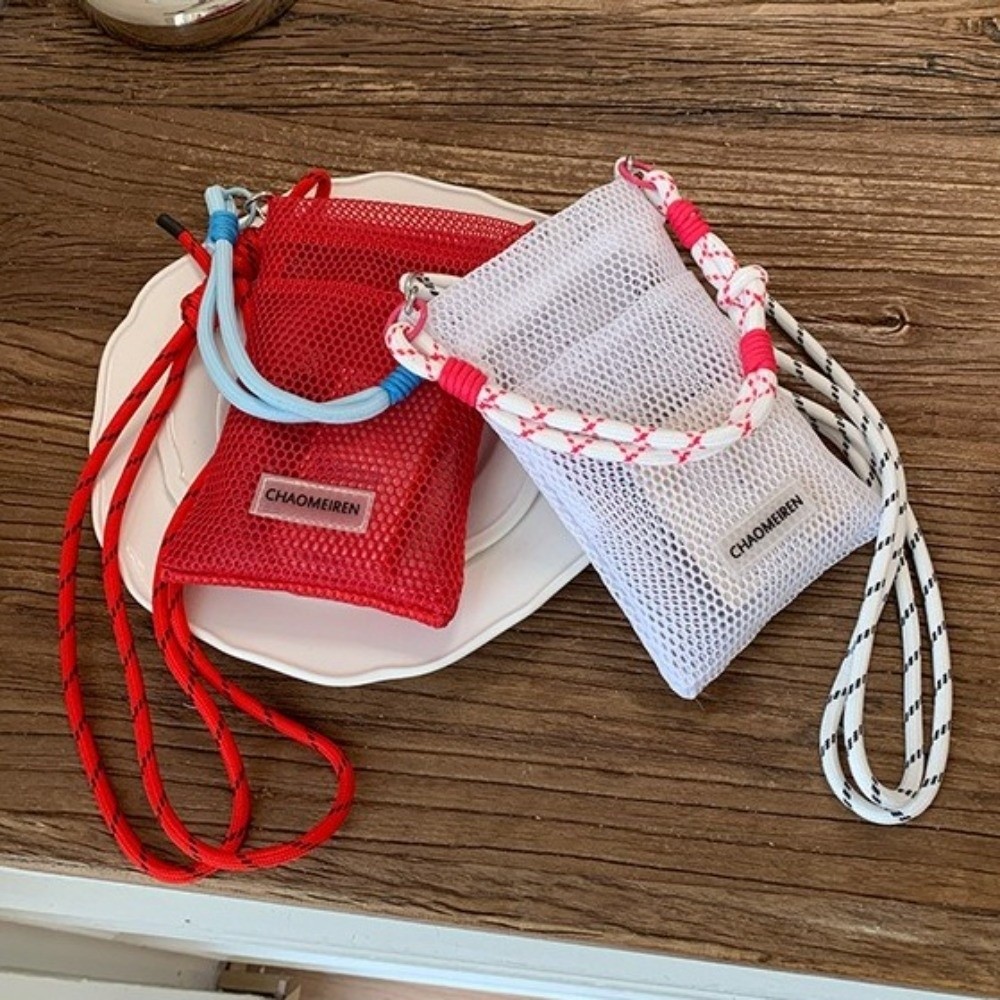 Colorful Braided Strap Mesh Cr - đánh giá và giá Phone Bag Crossbody