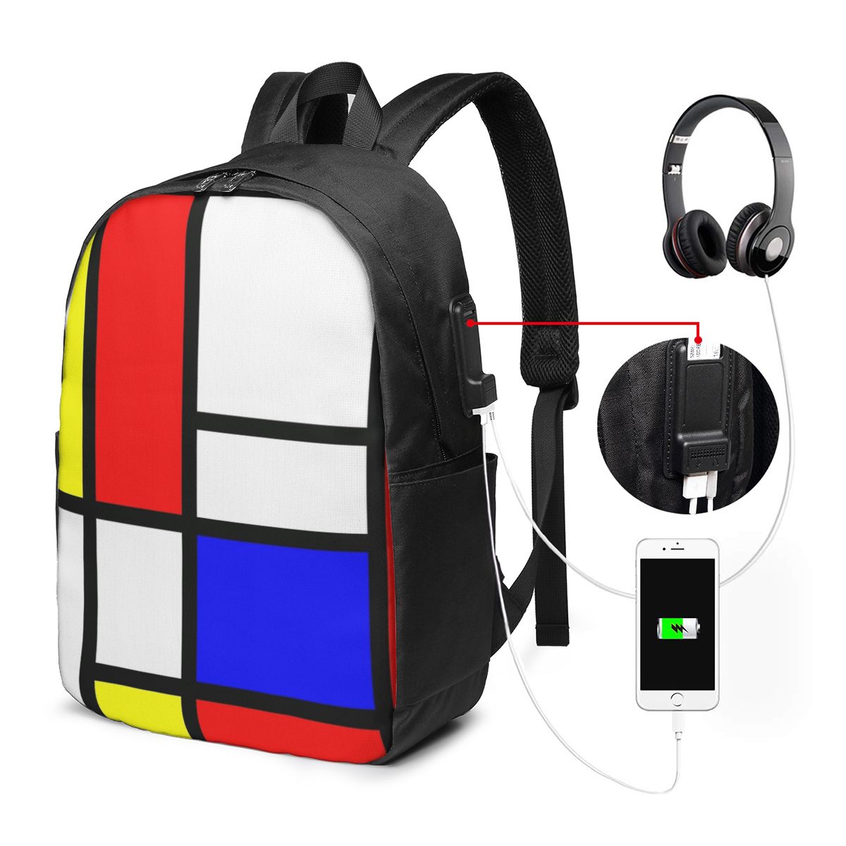 Piet Mondrian Composition  Bac - đánh giá và giá Women Bags Laptop