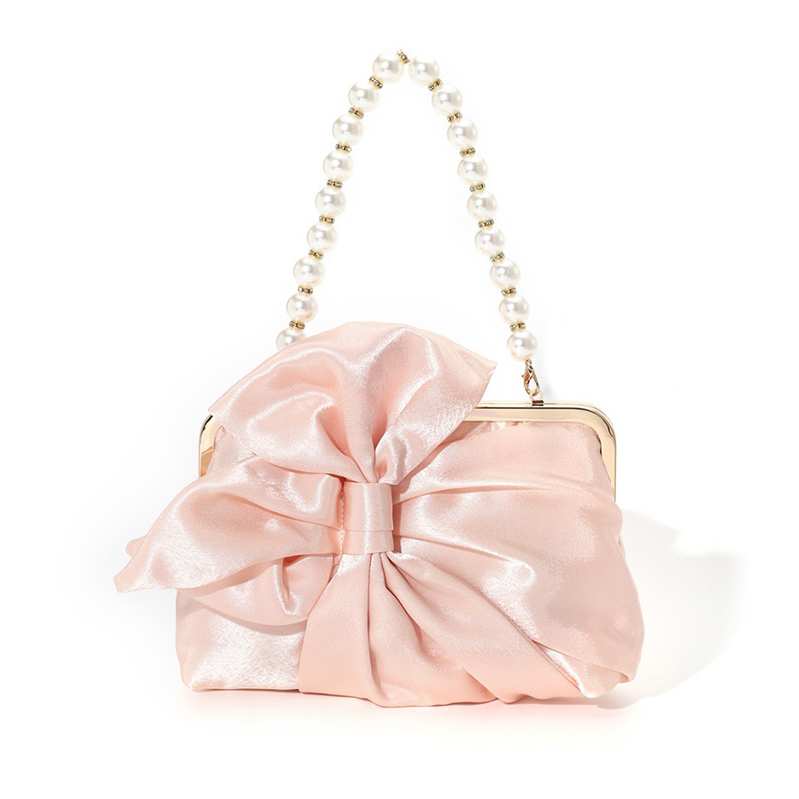 White Satin Big Bow Evening Ba - đánh giá và giá Evening Bag Beaded