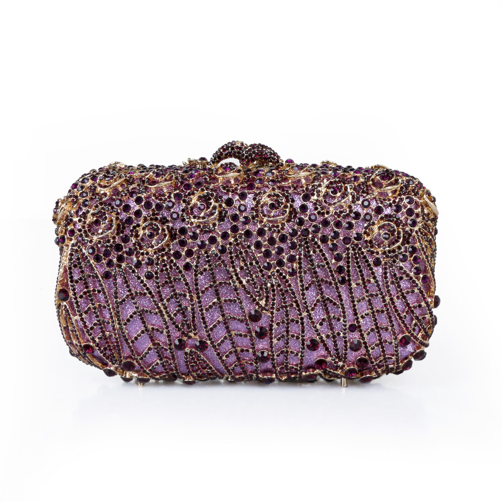 Full Stones Flower Party Box C - đánh giá và giá Women Bags Green