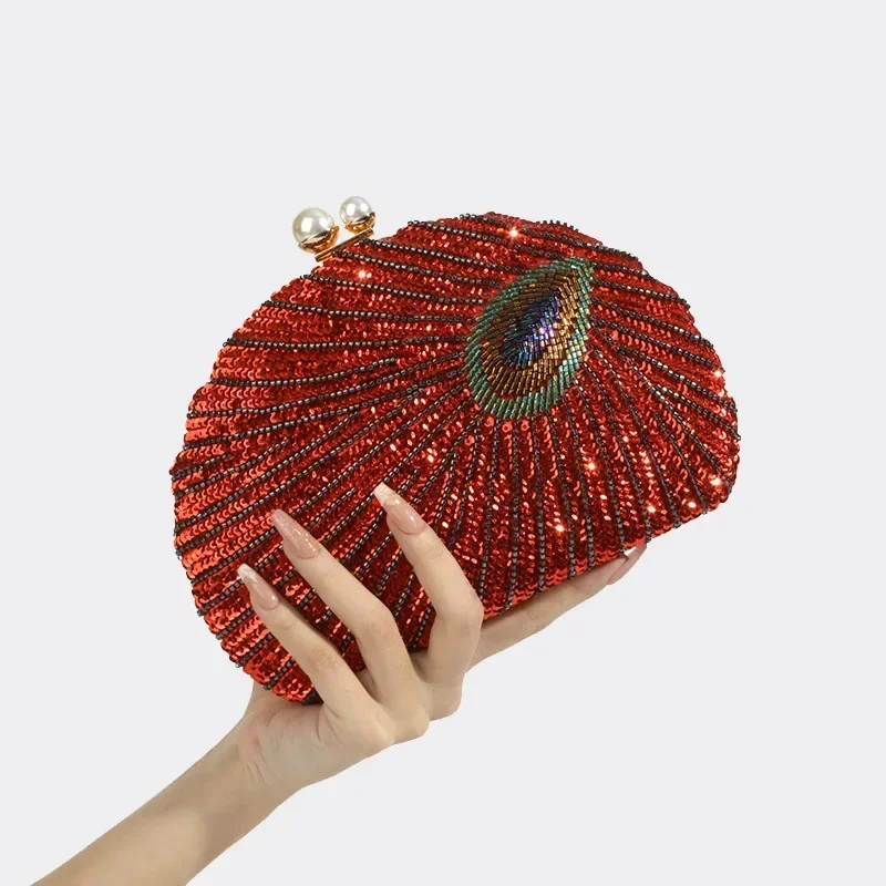 New Luxury Peacock Green Clutc - đánh giá và giá Women Bags Green