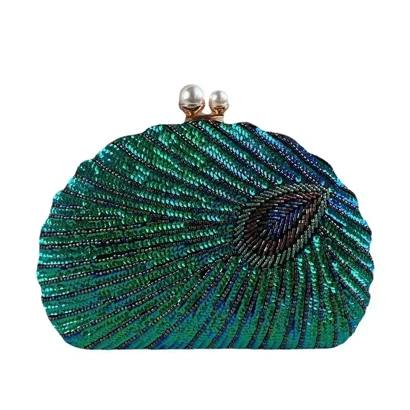 New Luxury Peacock Green Clutc - đánh giá và giá Women Bags Green