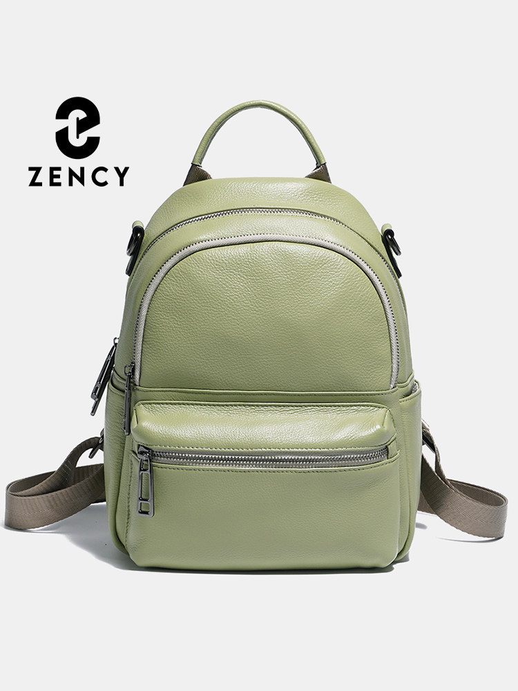 Zency Women Leather Backpack K - đánh giá và giá Women Bags Green