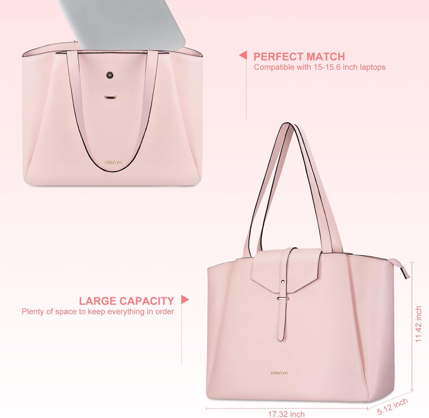 Laptop Tote Bag PU Leather Wom - đánh giá và giá Women Bags Pk