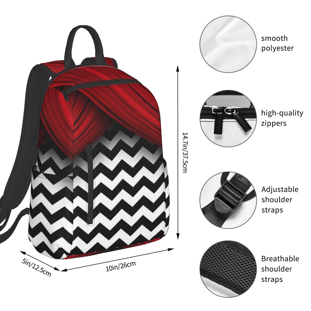 Twin Peaks Red Curtains Black  - đánh giá và giá Women Bags Laptop