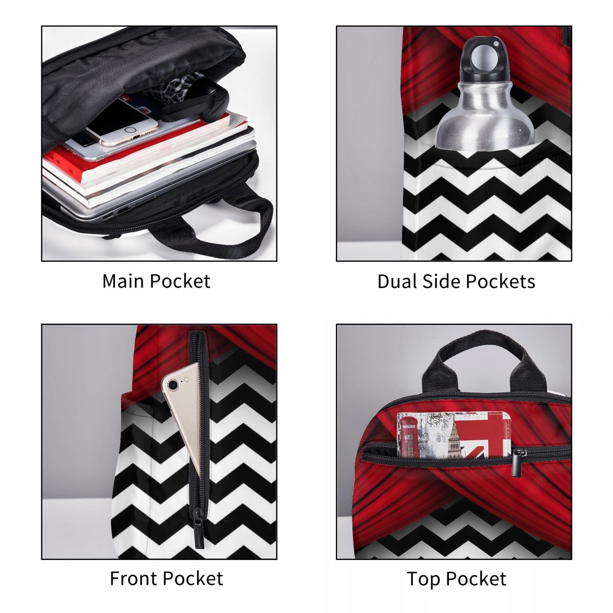 Twin Peaks Red Curtains Black  - đánh giá và giá Women Bags Laptop