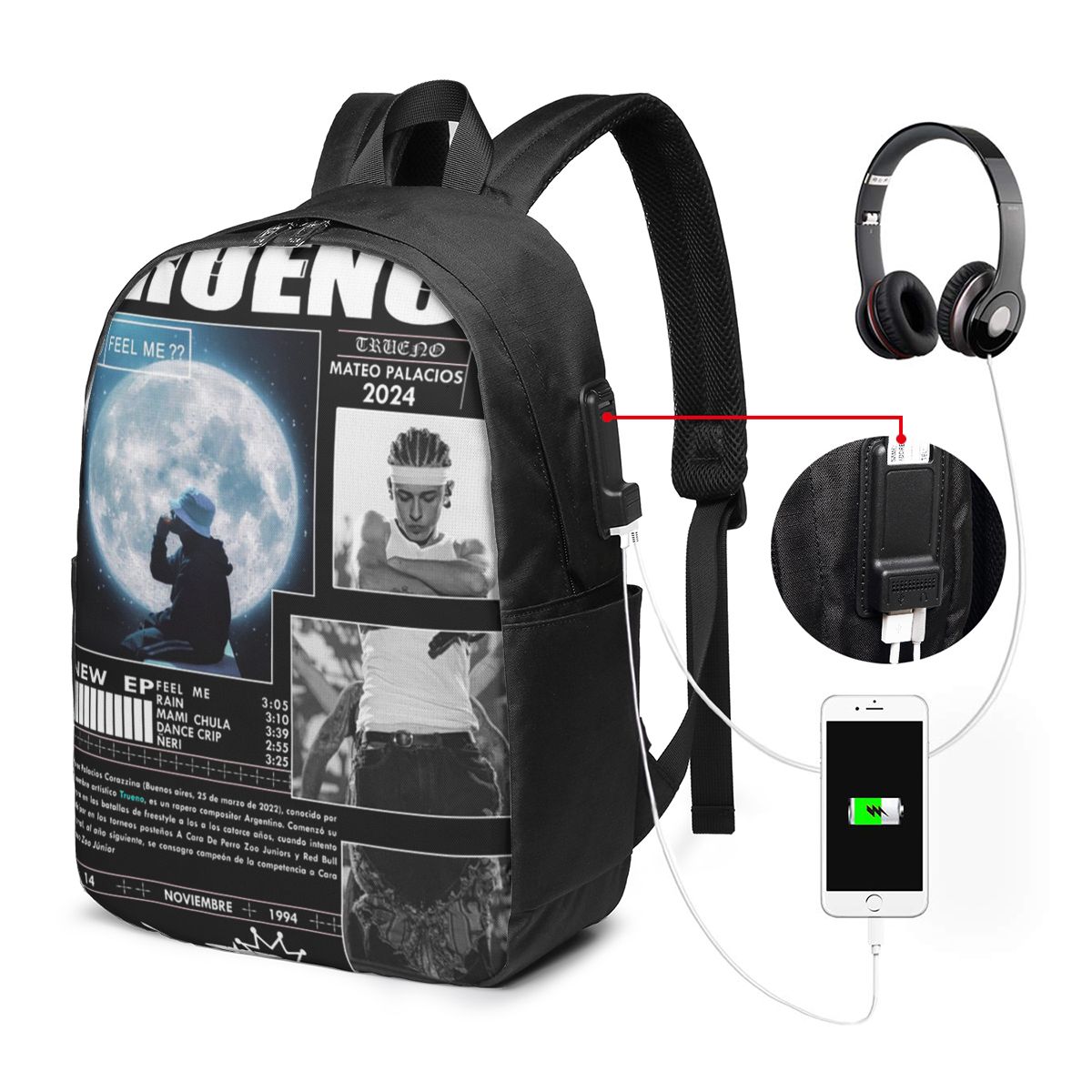 Funny Trueno Hip Hop Rapper Ba - đánh giá và giá Women Bags Laptop