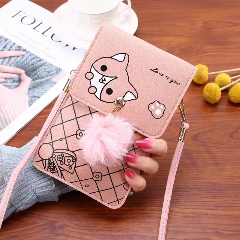 Cute Cartoon Pattern Touch-Scr - đánh giá và giá Phone Bag Crossbody