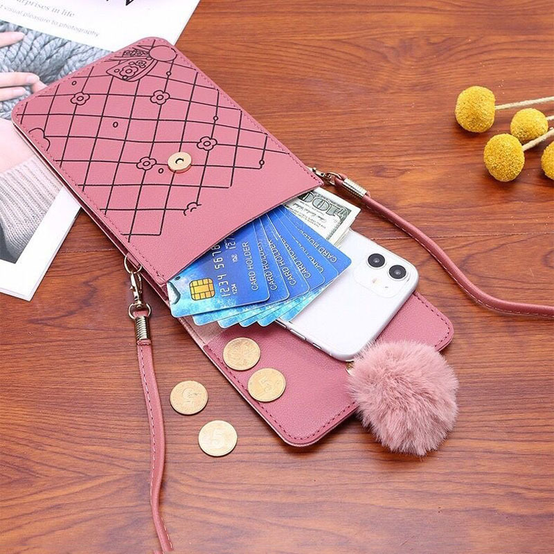 Cute Cartoon Pattern Touch-Scr - đánh giá và giá Phone Bag Crossbody