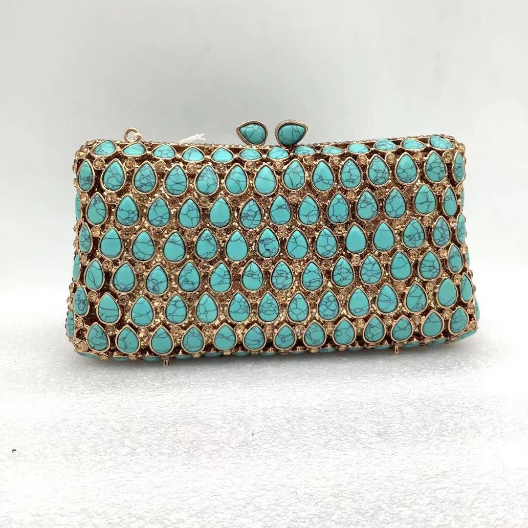 Lady turquoise Evening Clutch  - đánh giá và giá Women Bags Green