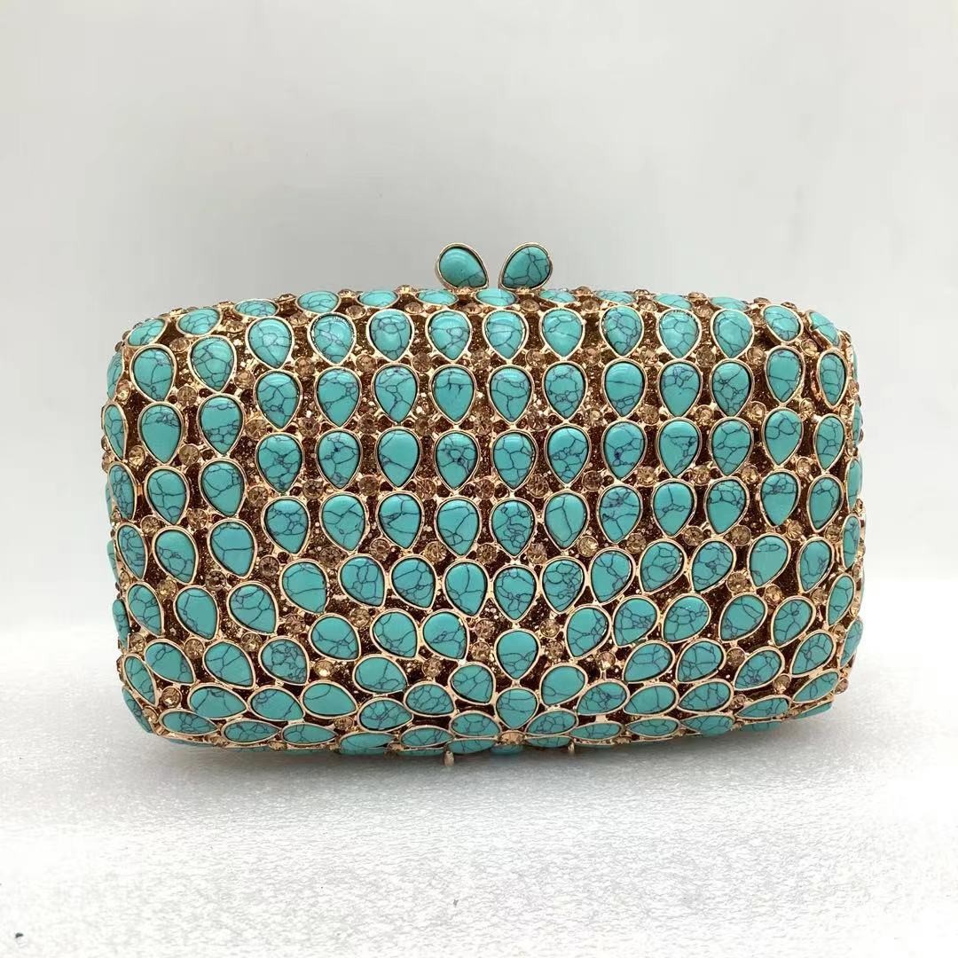 Lady turquoise Evening Clutch  - đánh giá và giá Women Bags Green