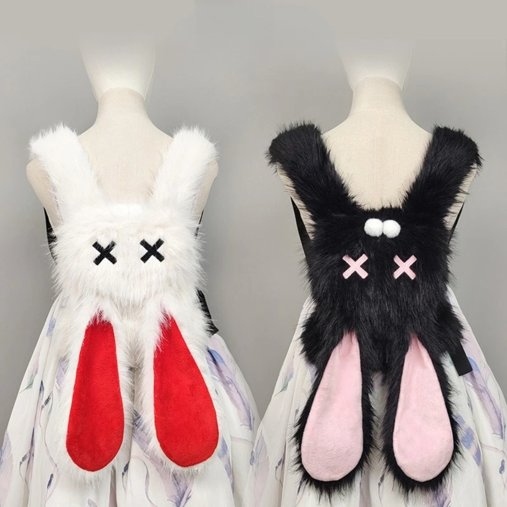 Y2K Punk Plush Bunny Backpack  - đánh giá và giá Women X Bags