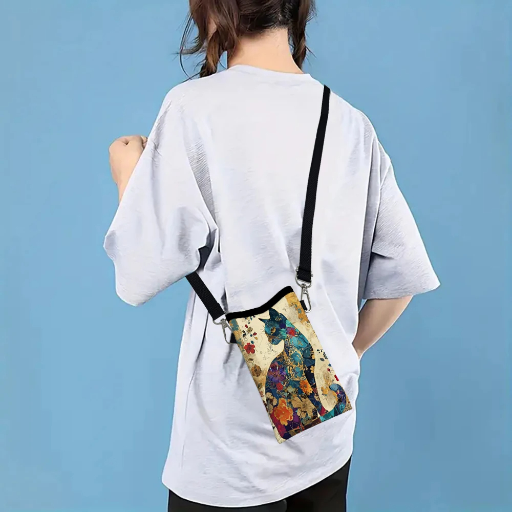 Floral Cat Pattern Crossbody B - đánh giá và giá Phone Bag Crossbody