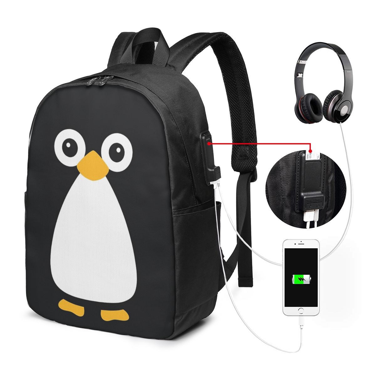 Cute Vector Penguin Backpack T - đánh giá và giá Women Bags Laptop